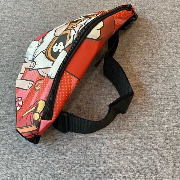 Santa Printed Waist Pack, Waterproof Adjustable Fanny Pack Unisex - Picture 3 of 6